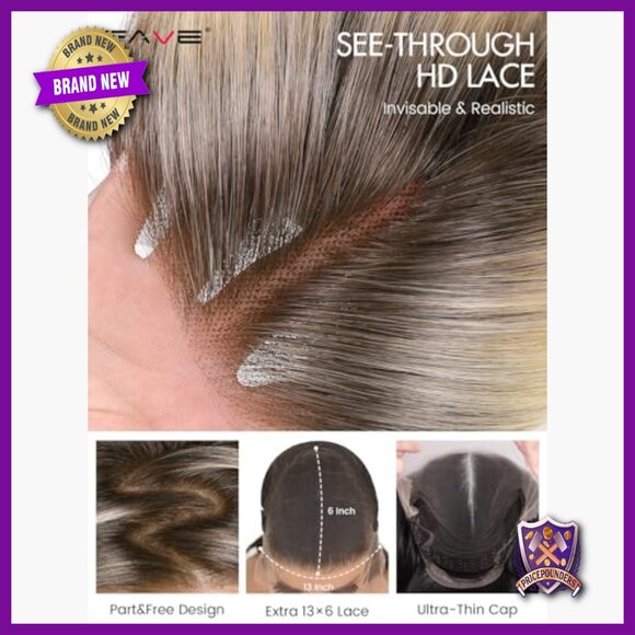 13x6 Lace Front Wig 18 Inch Layered Glueless Pre Plucked Hairline main image 5